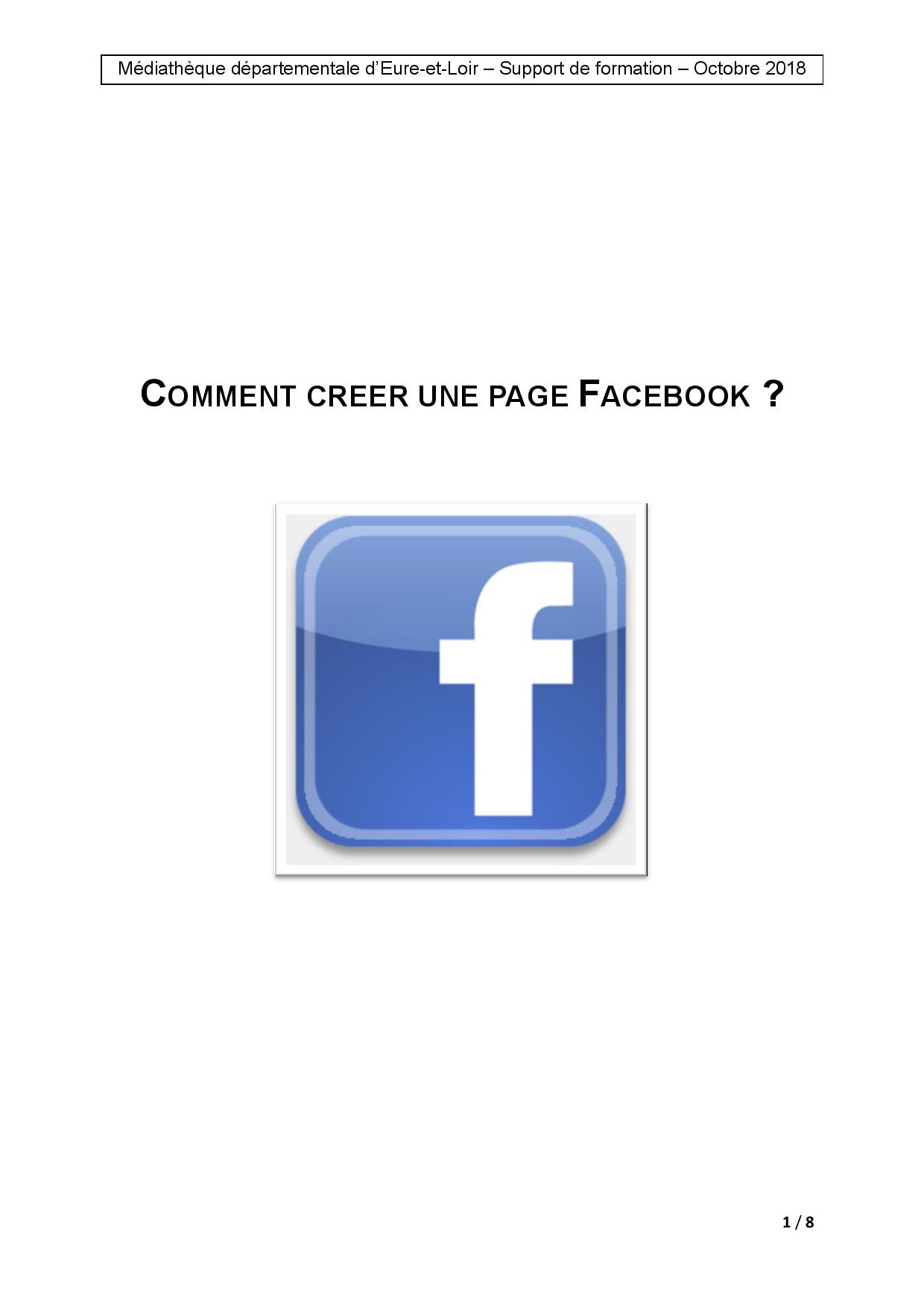 Facebook Comment créer un compte et une page couv