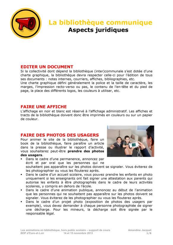 Les aspects juridiques de la communication couv